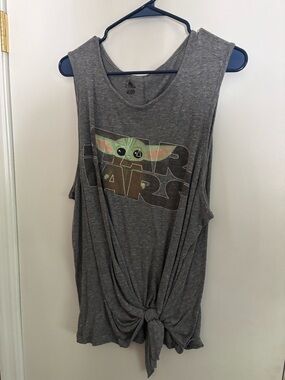 Disney Star Wars Speckled Gray Crewneck Tee